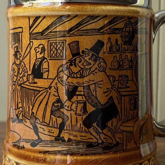Lord Nelson Ware England Beer Stein Mug Pub Scene Wonderful Life - Picture 4 of 11